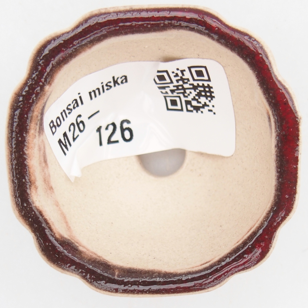 Mini bonsai miska 4,5 x 4,5 x 2,5 cm, barva červená