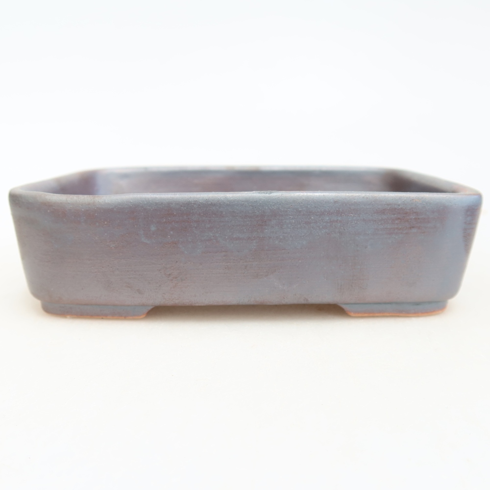 Keramická bonsai miska 13 x 9,5 x 3,5 cm, barva kovová
