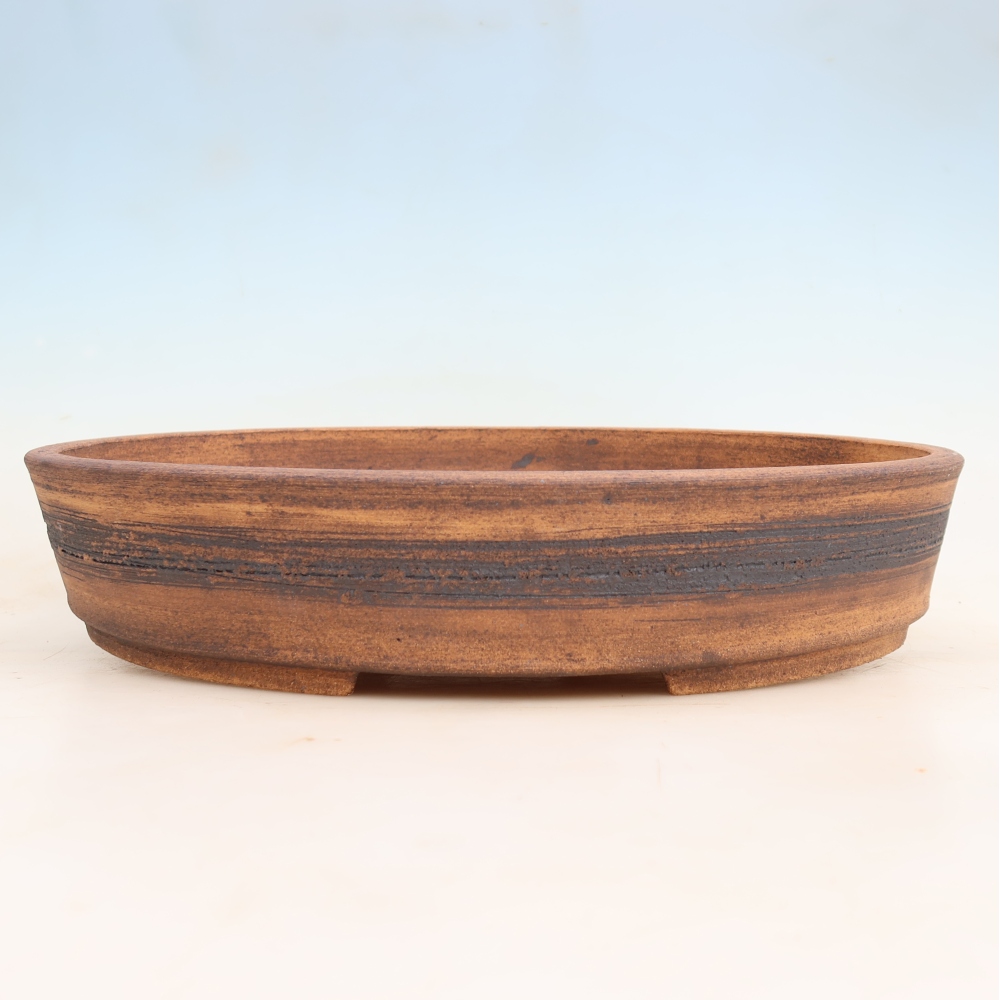 Keramická bonsai miska 38 x 30,5 x 7,5 cm, barva hnědá