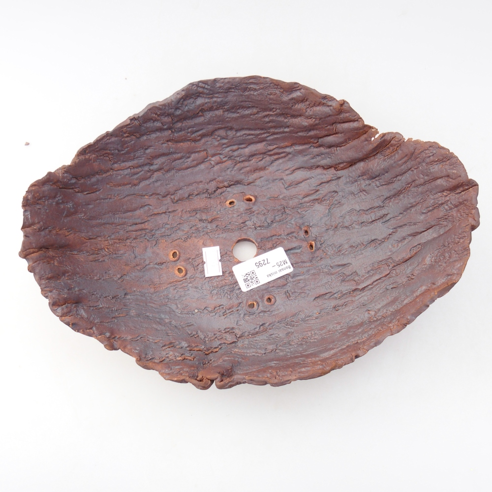 Keramická Skořápka  28 x 21 x 9 cm , barva hnědá