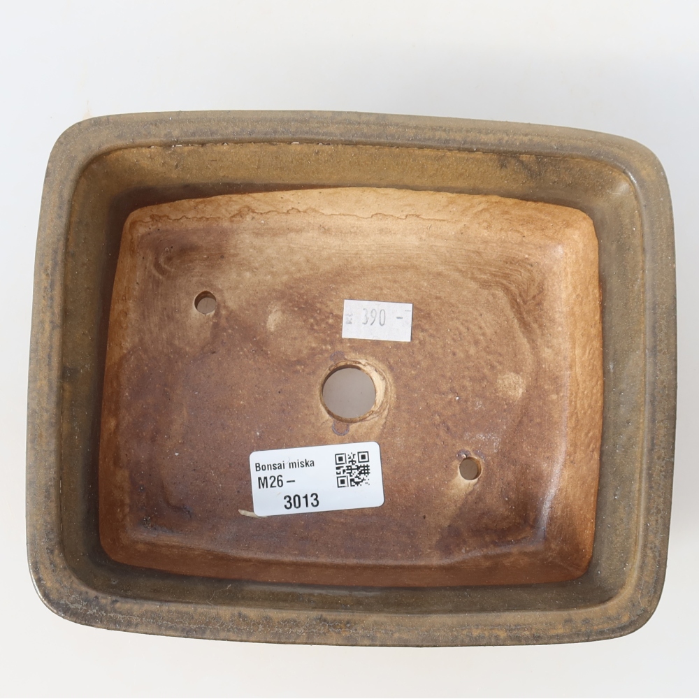 Keramická bonsai miska 17,5 x 14,5 x 5 cm, barva hnědá