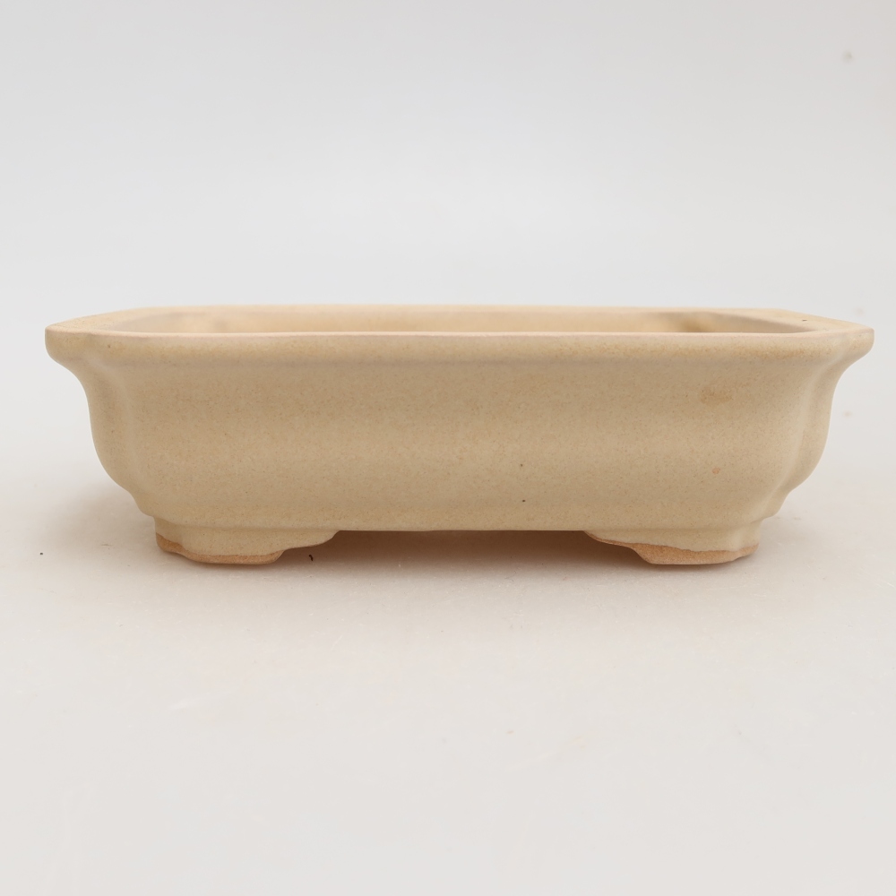Keramická bonsai miska 14 x 11 x 4 cm, barva béžová