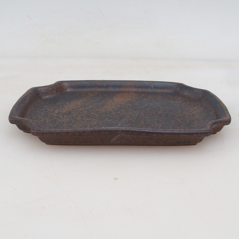 Keramická podmiska H01 - 11,5 x 8 x 0,5 cm- hnědá