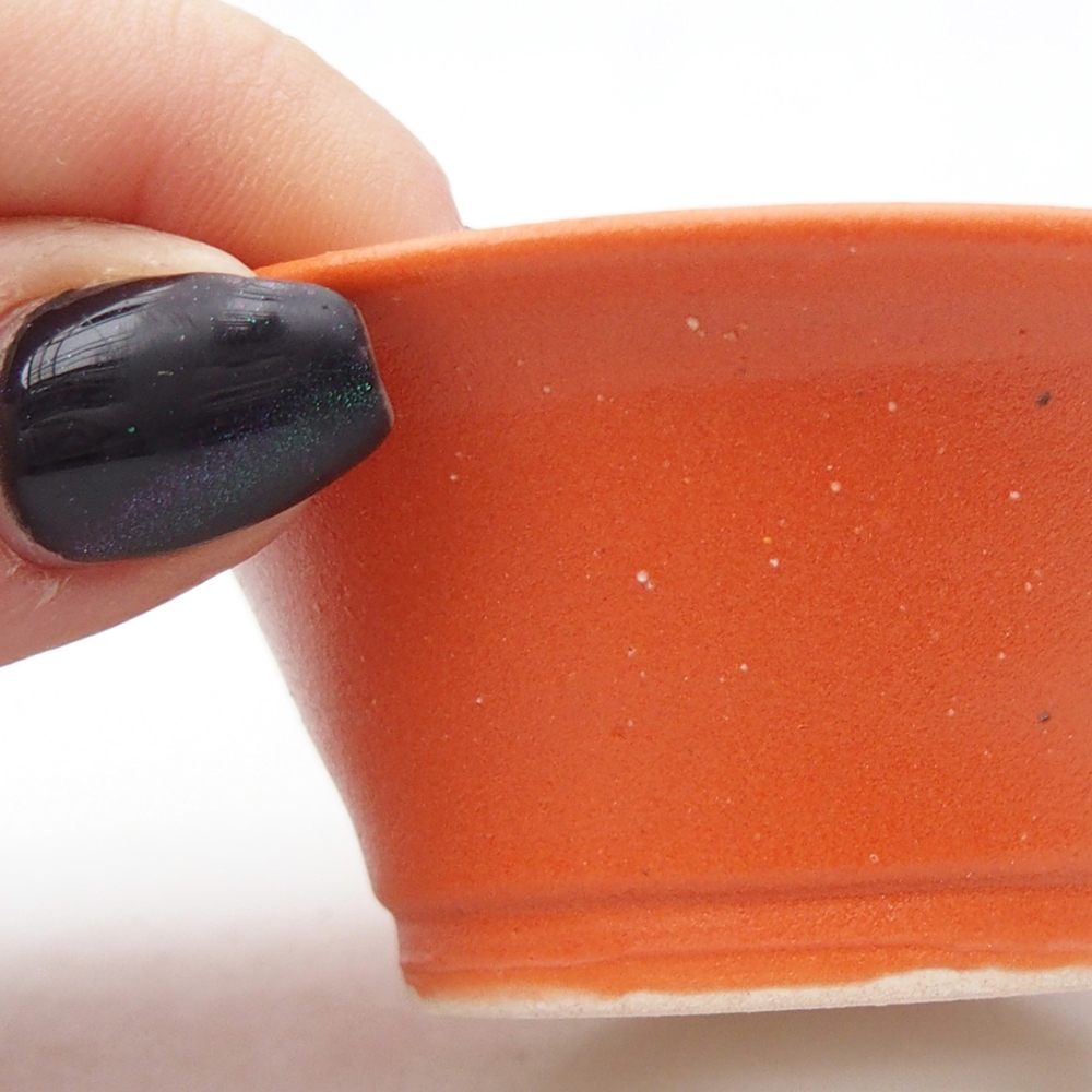 Mini bonsai miska 7,5 x 7,5 x 3 cm, barva oranžová