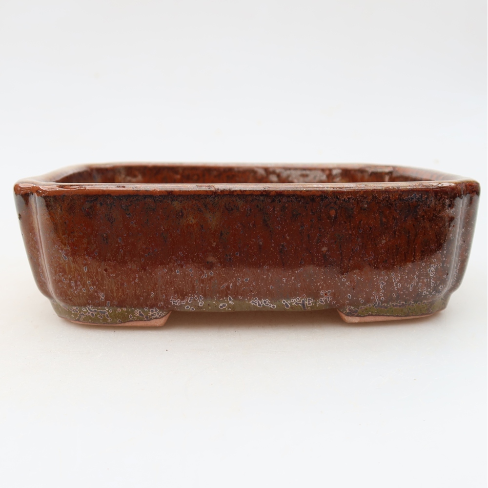 Keramická bonsai miska 15 x 12,5 x 4,5 cm, barva hnědá