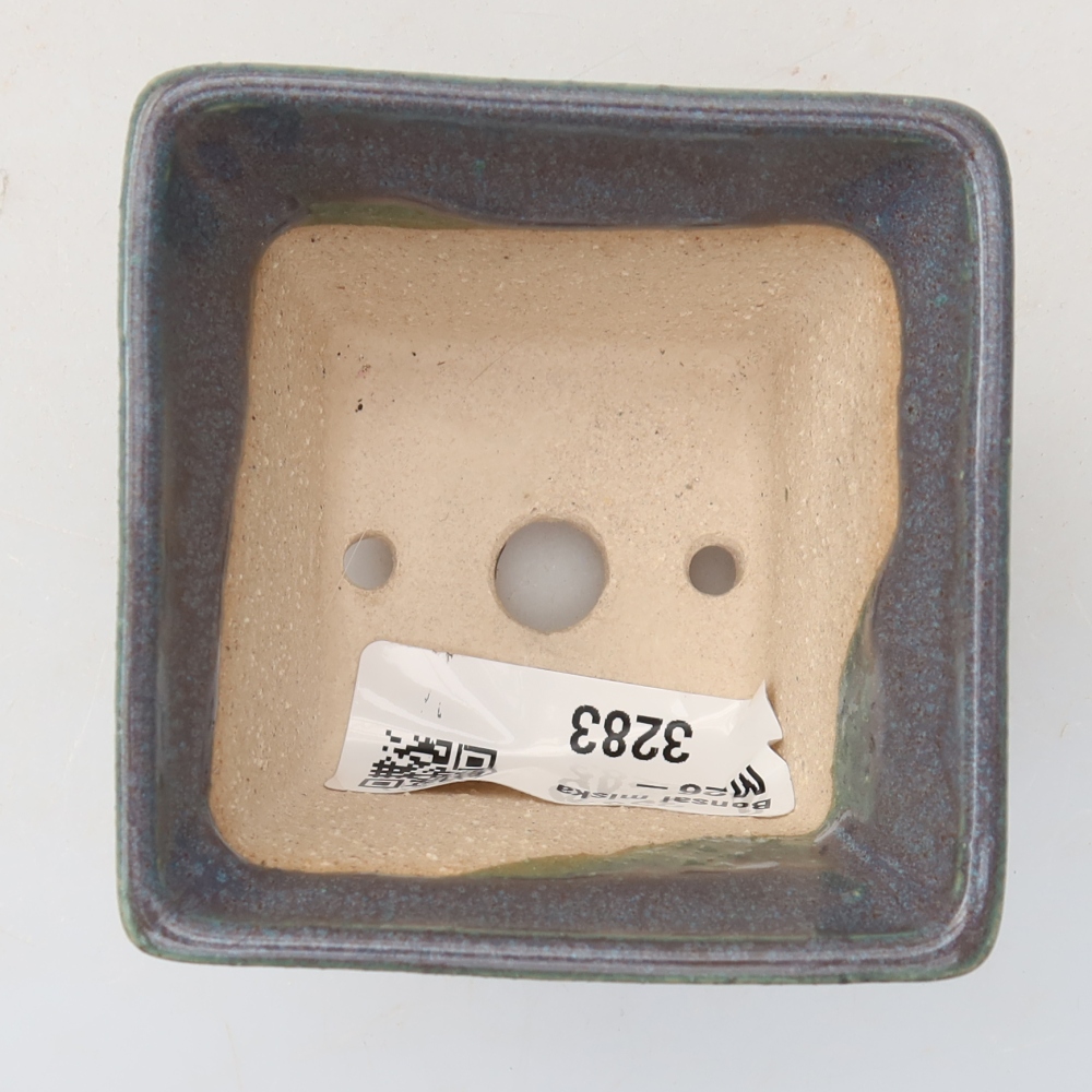 Keramická bonsai miska 6,5 x 6,5 x 5 cm, barva šedá