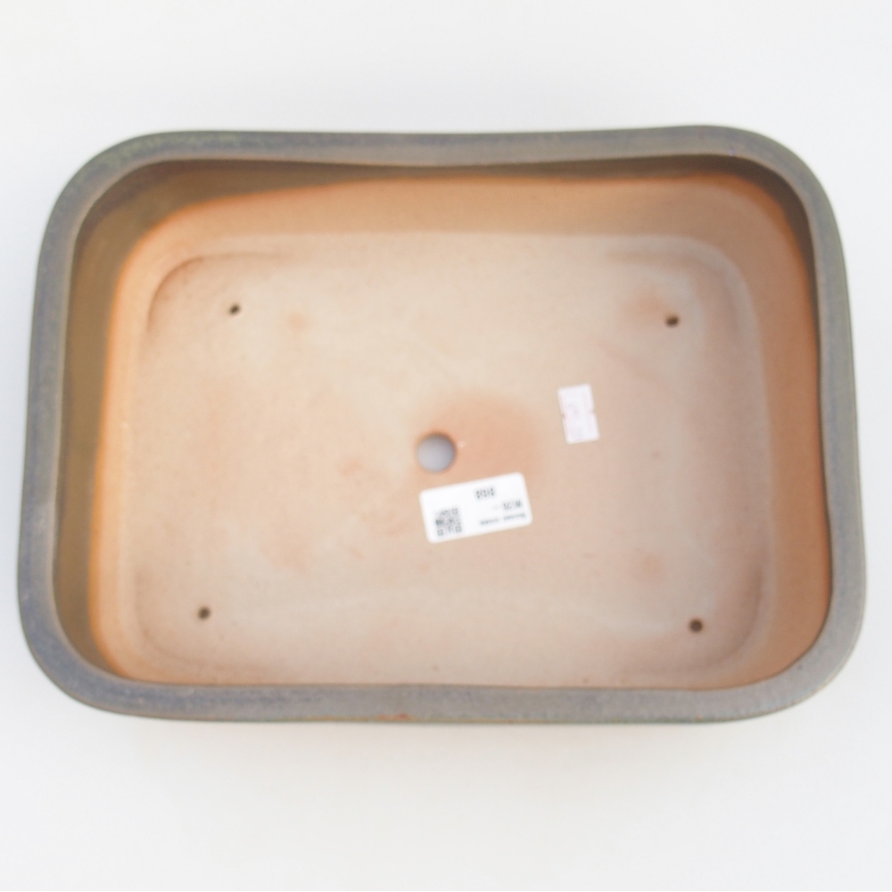 Keramická bonsai miska 28 x 20,5 x 7,5 cm, barva zelenohnědá