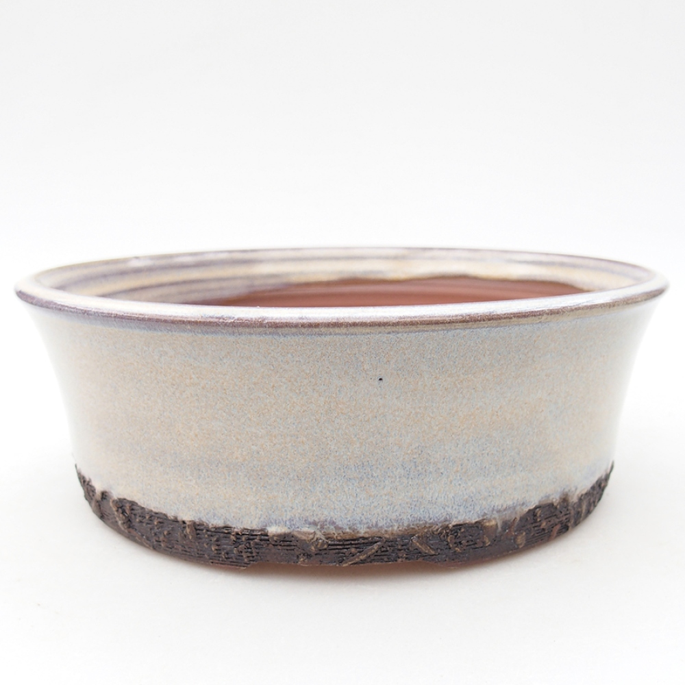 Keramická bonsai miska 19,5 x 19,5 x 6,5 cm, barva modrá