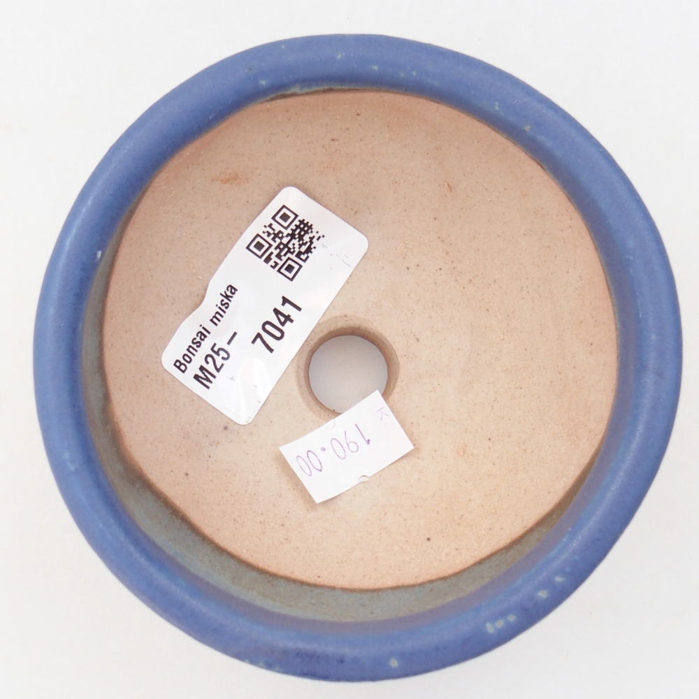 Keramická bonsai miska 9,5 x 9,5 x 5 cm, barva modrá