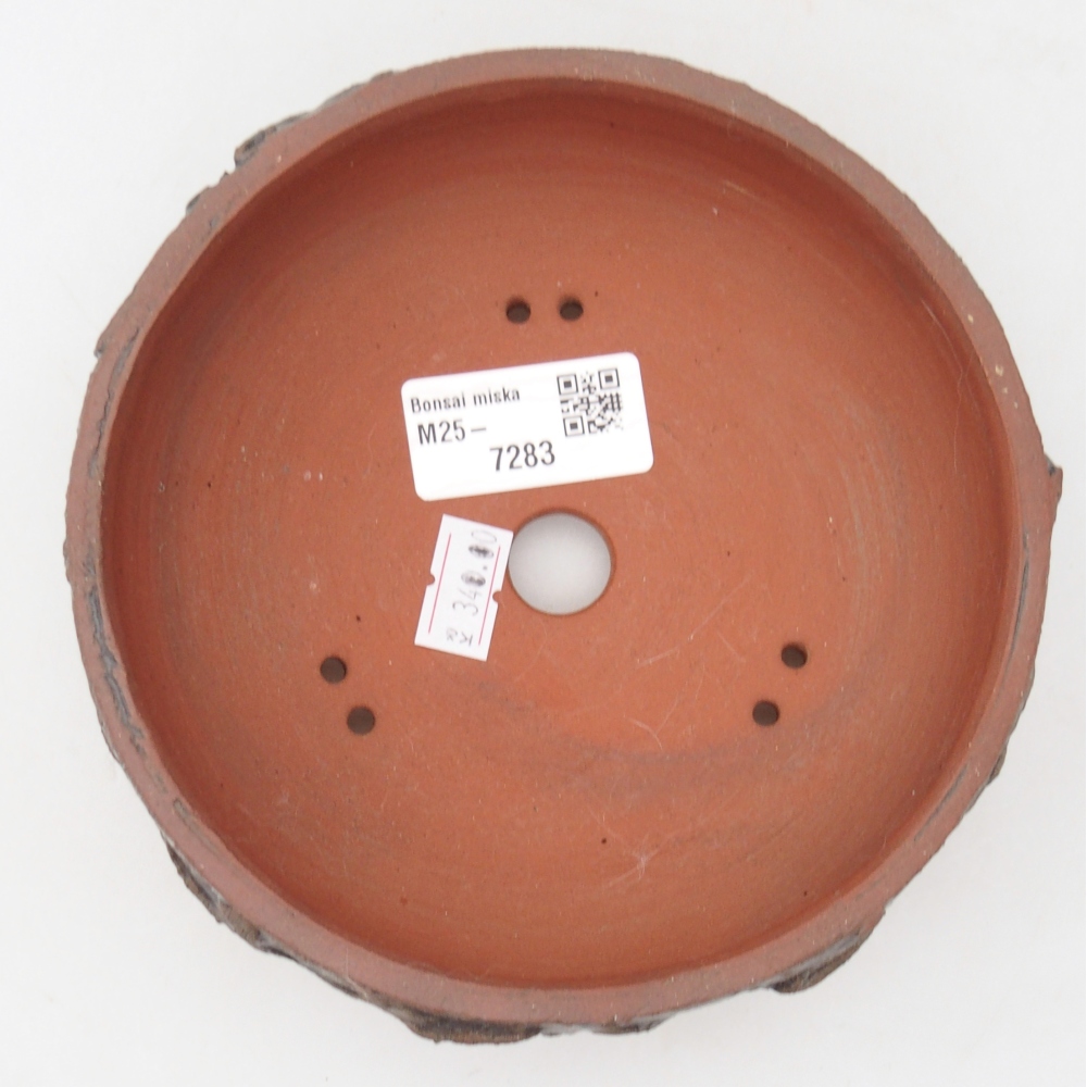 Keramická bonsai miska 14,5 x 14,5 x 5 cm, barva hnědá