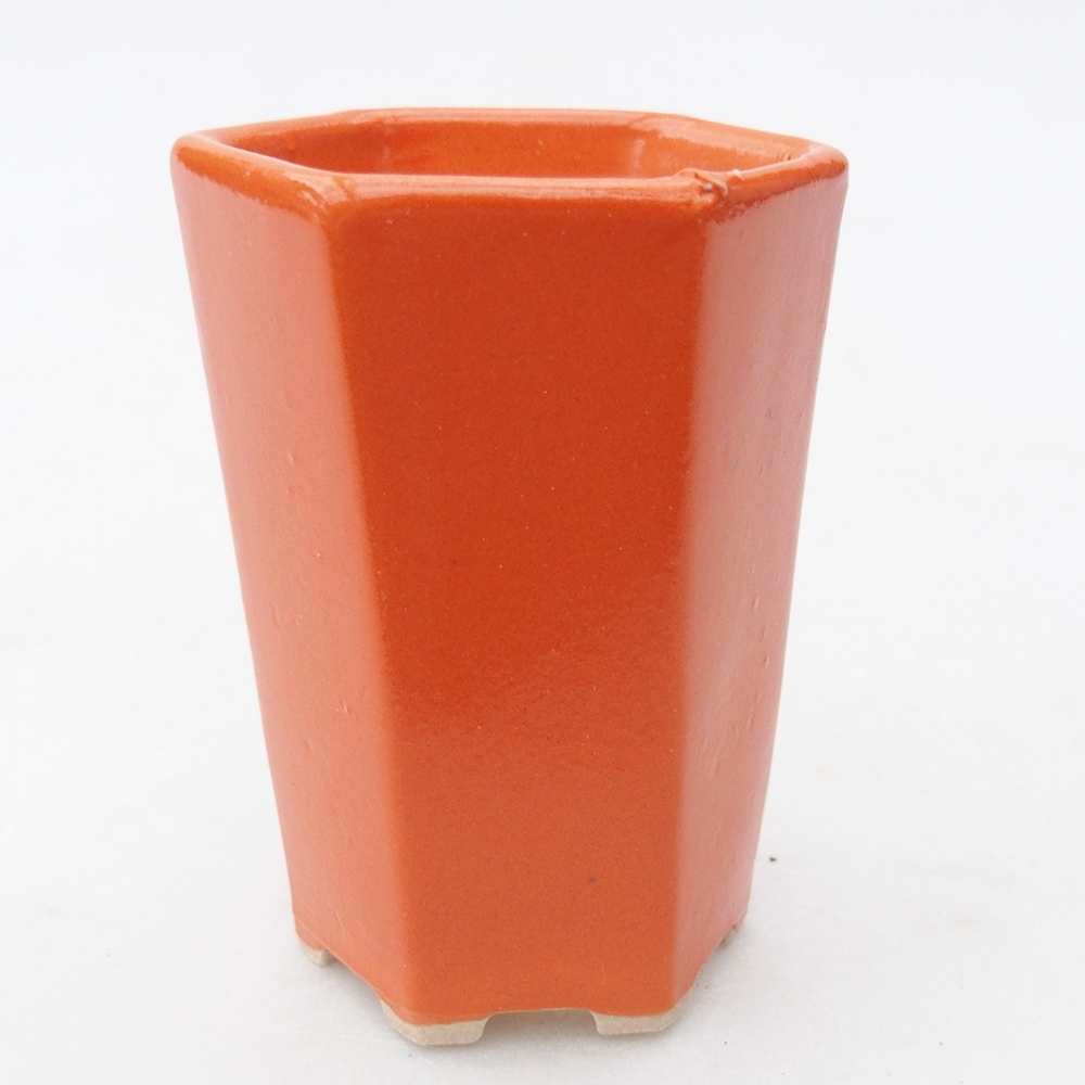 Mini bonsai miska 5 x 4,5 x 6,5 cm, barva oranžová