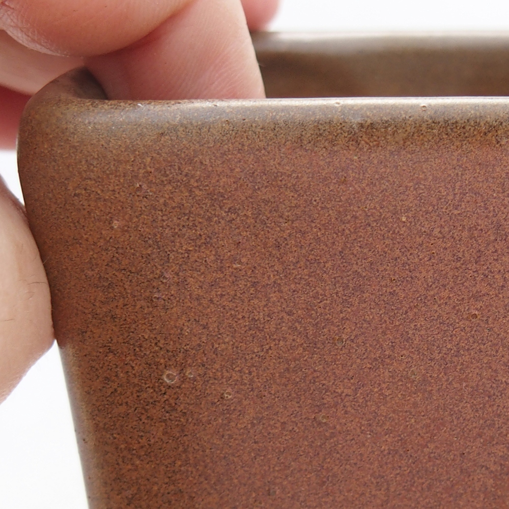 Keramická bonsai miska 7 x 7 x 9,5 cm, barva hnědá