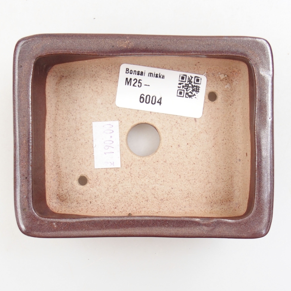 Keramická bonsai miska 10,5 x 8,5 x 3,5 cm, barva hnědá