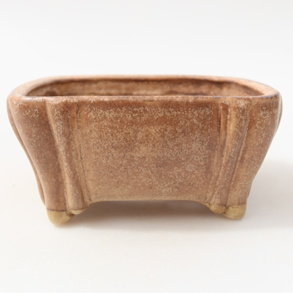 Keramická bonsai miska 10,5 x 10,5 x 4,5 cm, barva růžová