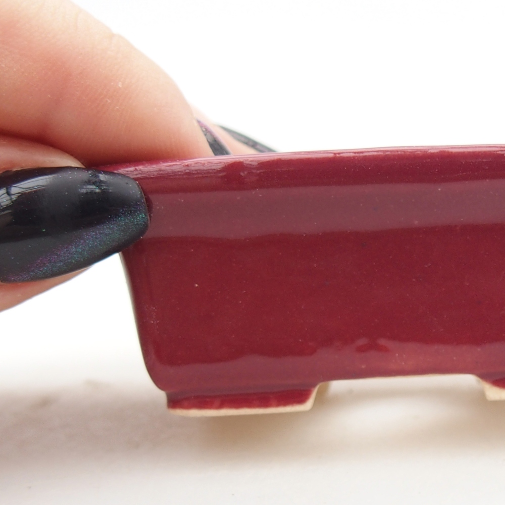 Mini bonsai miska 6,5 x 4 x 2,5 cm, barva vínová