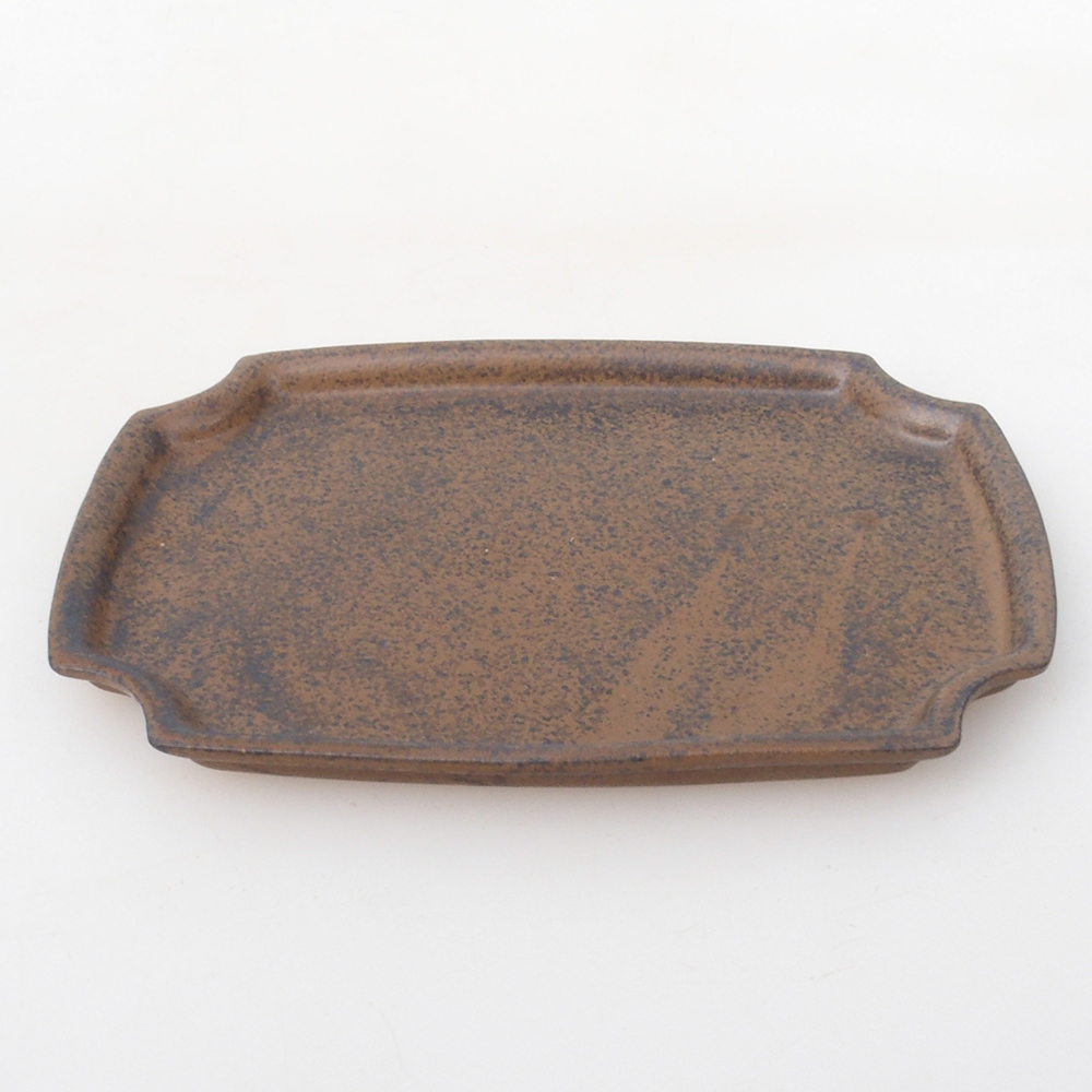 Keramická podmiska H03 - 17 x 12,5 x 1 cm   - hnědá