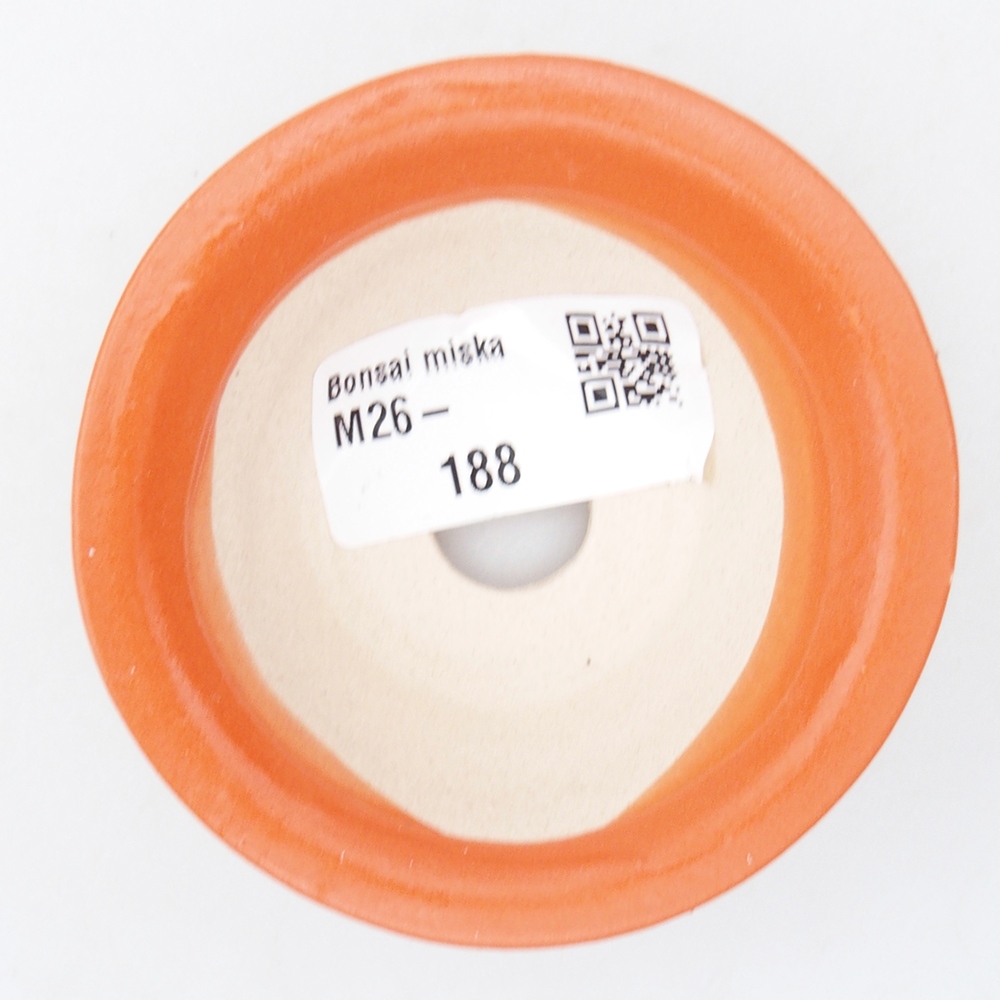 Mini bonsai miska 7,5 x 7,5 x 3 cm, barva oranžová