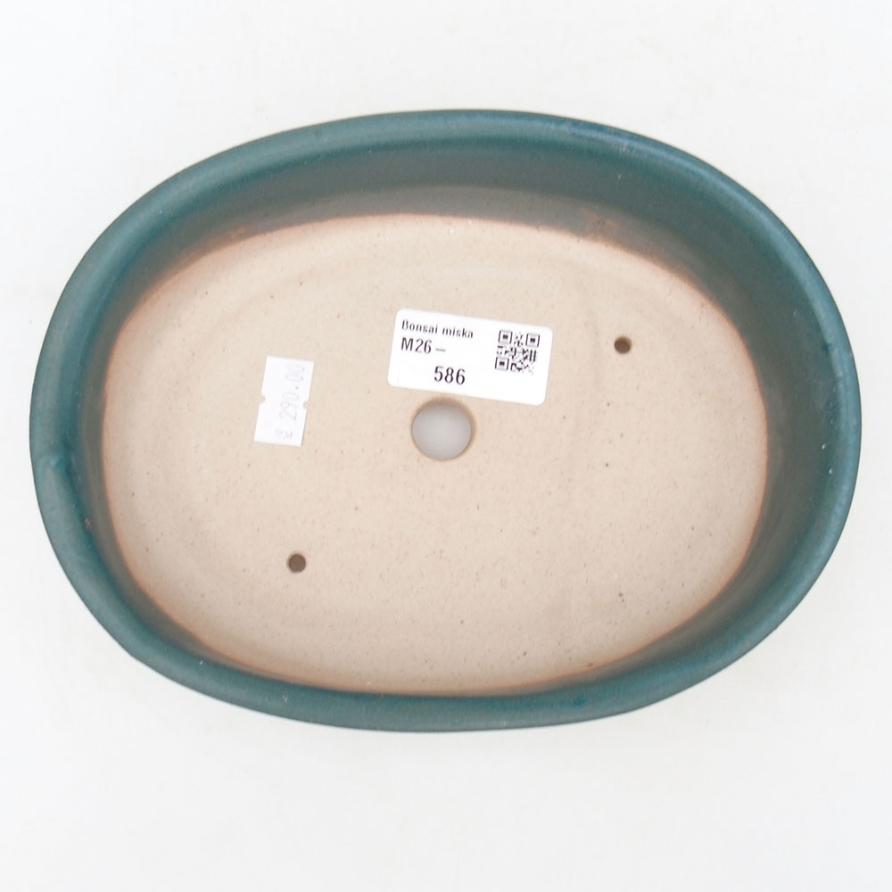 Keramická bonsai miska 19 x 14 x 5 cm, barva modrá