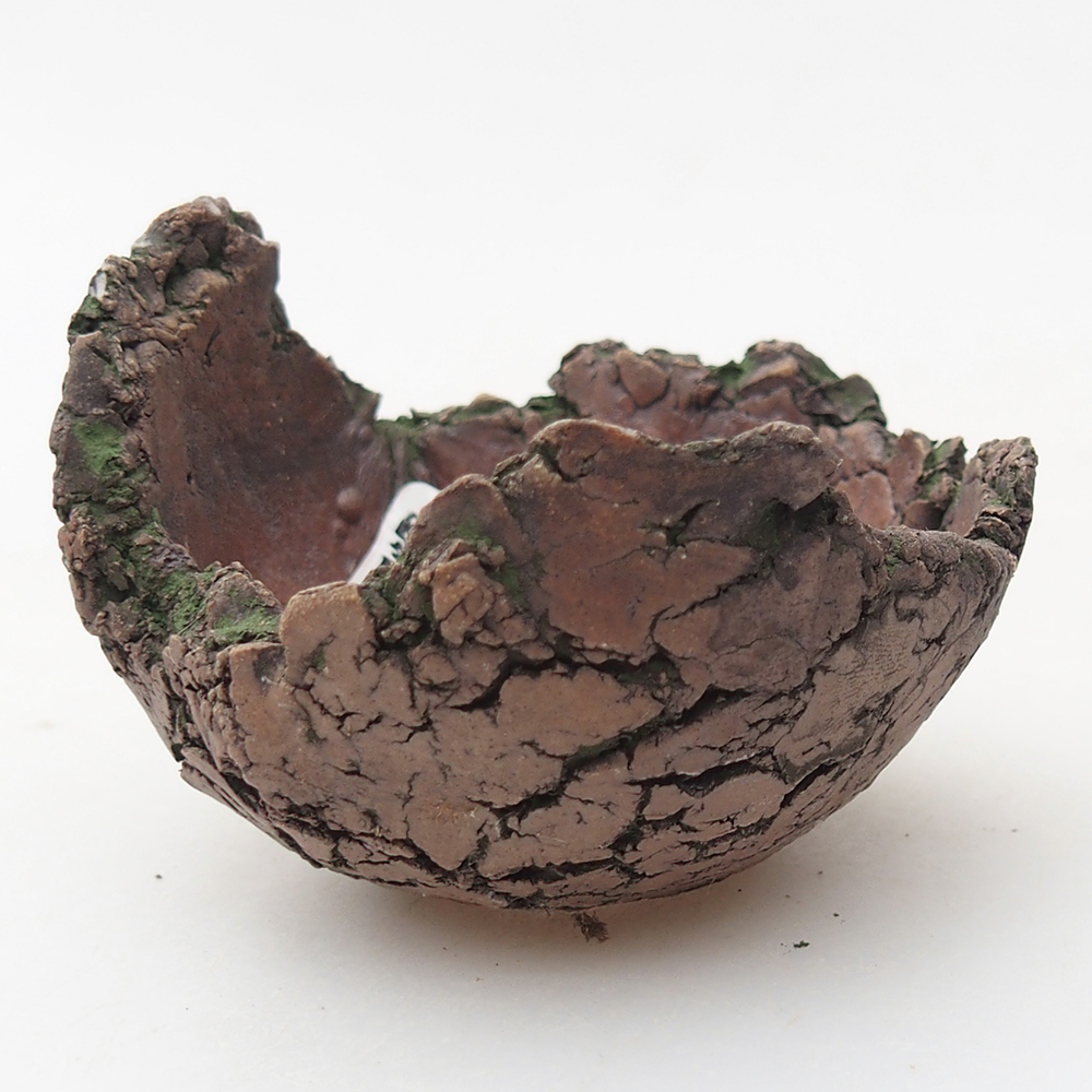 Keramická Skořápka  7 x 6 x 5 cm , barva zelená