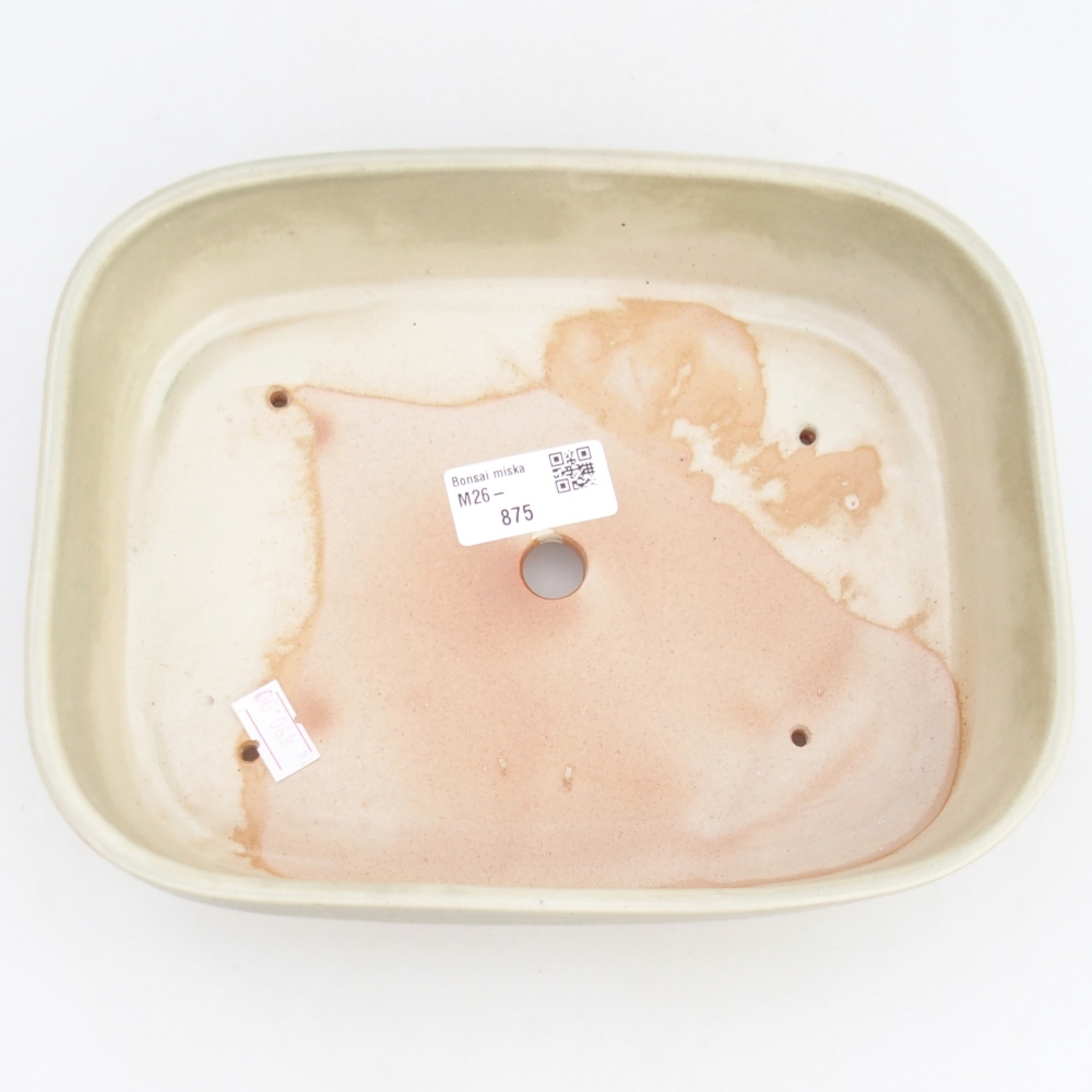 Keramická bonsai miska 23 x 18 x 5,5 cm, barva zelená