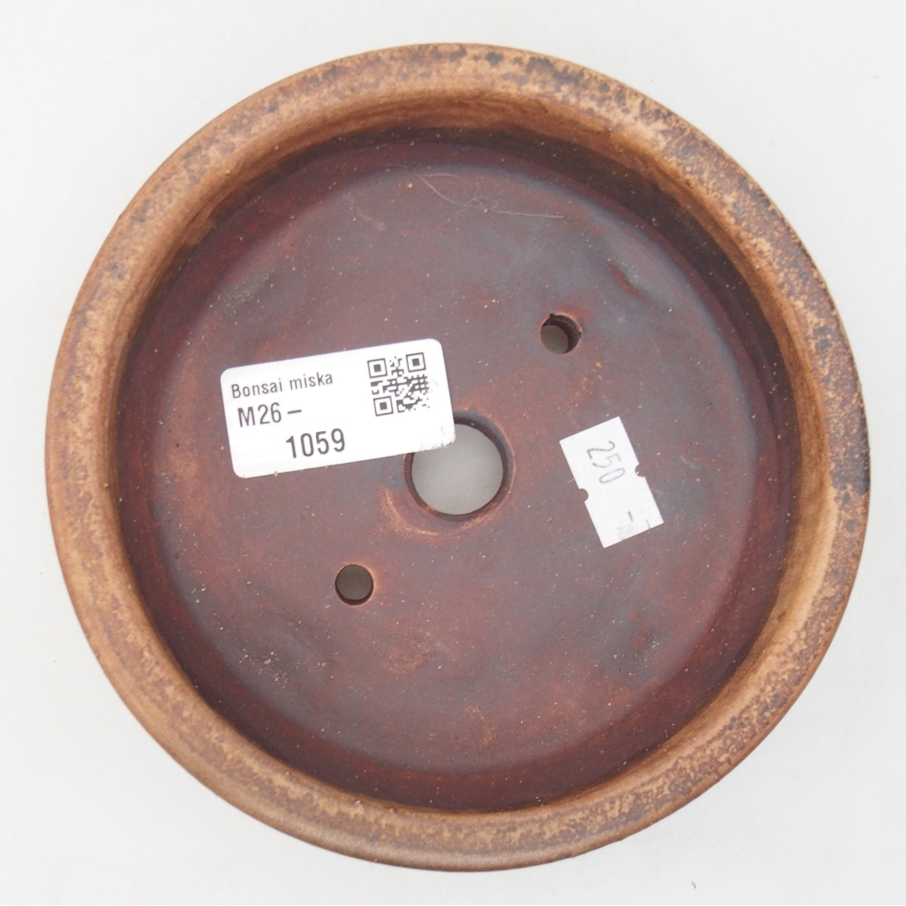 Keramická bonsai miska 13,5 x 13,5 x 4 cm, barva hnědá