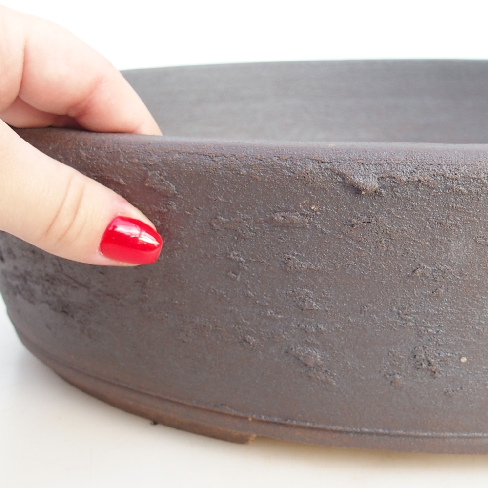 Bonsai miska 39,5 x 32 x 9,5 cm , barva hnědá