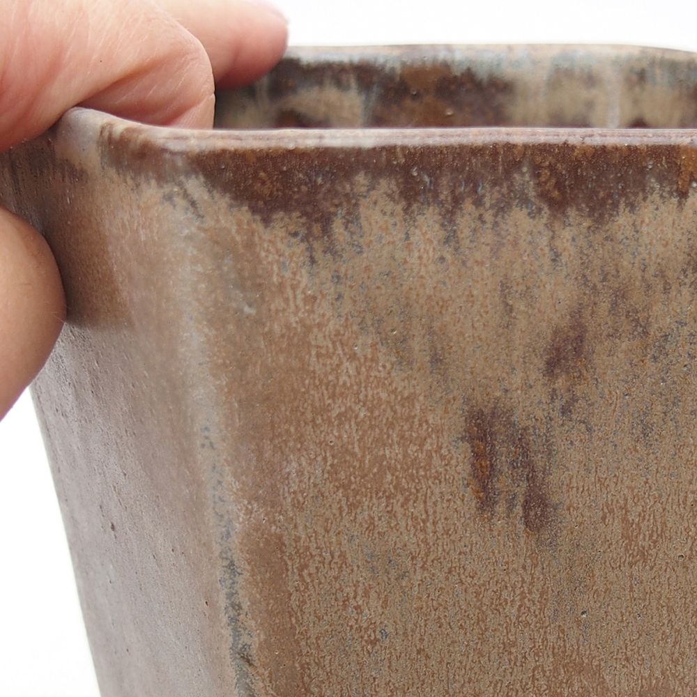 Keramická bonsai miska 13 x 11,5 x 17 cm, barva šedá