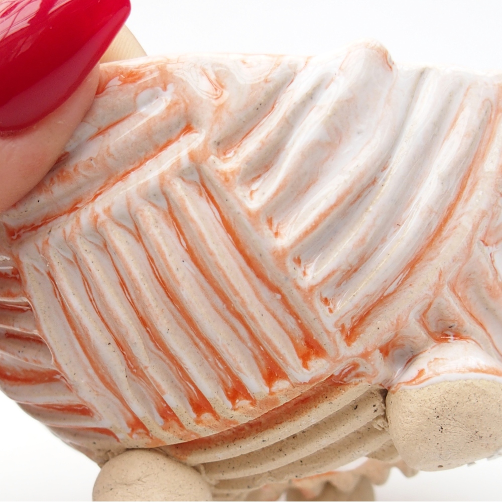 Keramická Skořápka  8 x 8 x 4,5 cm , barva oranžová