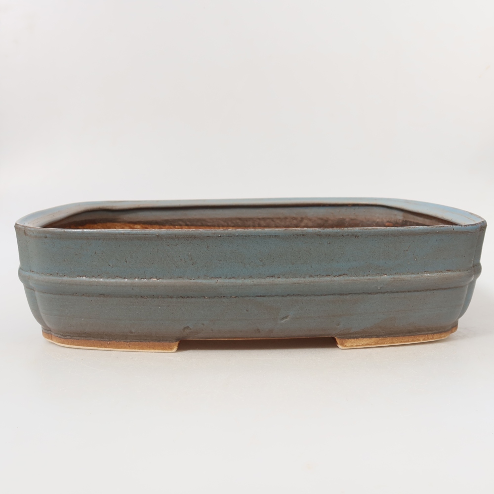 Keramická bonsai miska 29,5 x 25 x 7 cm, barva modrá