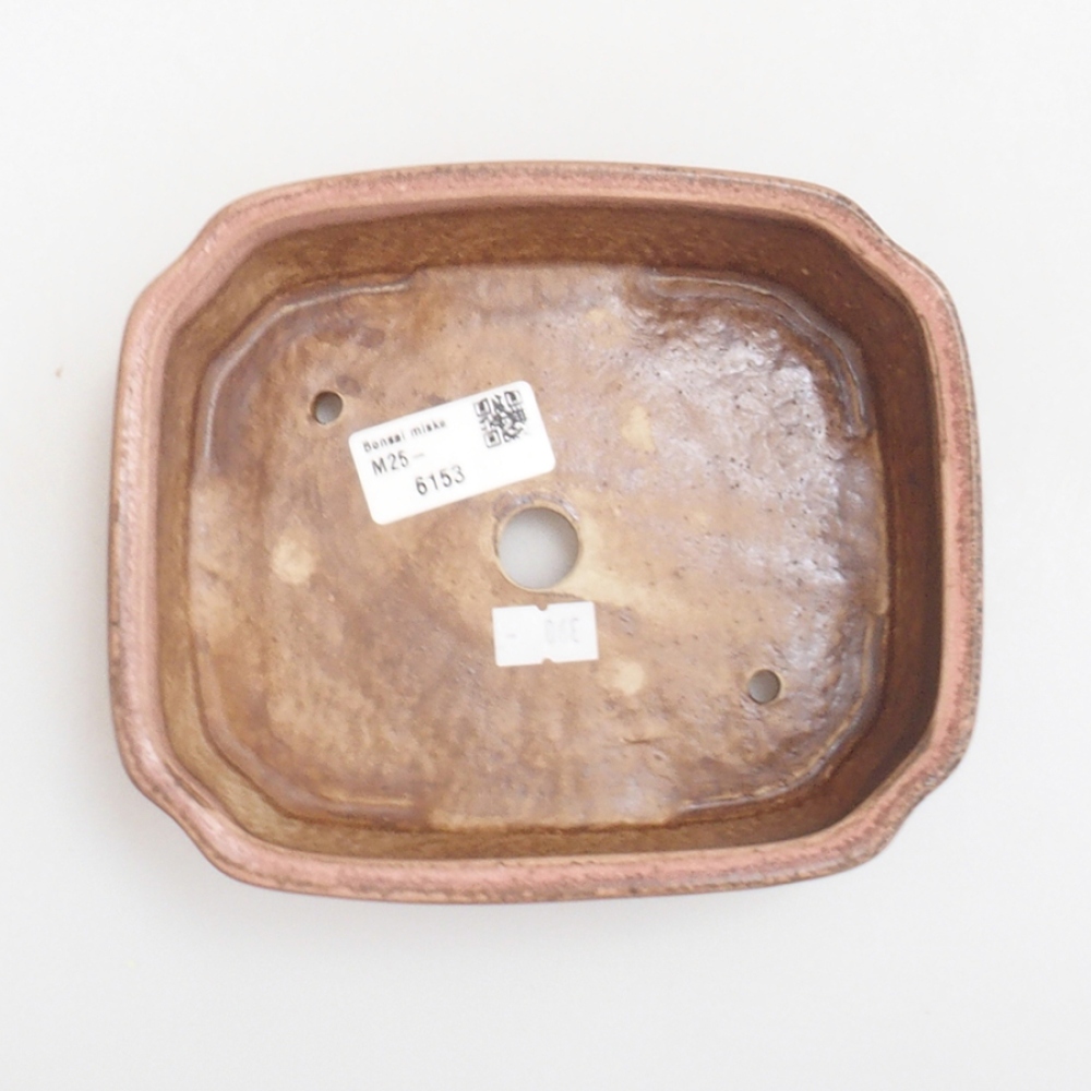 Keramická bonsai miska 17 x 14 x 4,5 cm, barva růžová