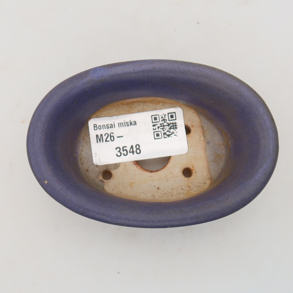 Keramická bonsai miska 9,5 x 6,5 x 3 cm, barva fialová