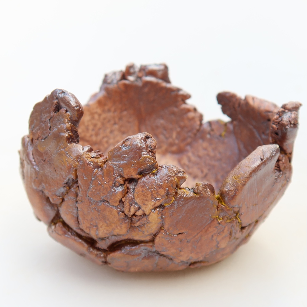 Keramická Skořápka  9 x 8 x 6 cm , barva žlutá