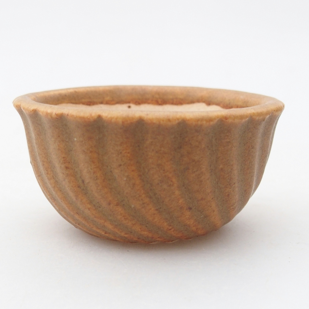 Mini bonsai miska 5,5 x 5,5 x 3 cm, barva hnědá