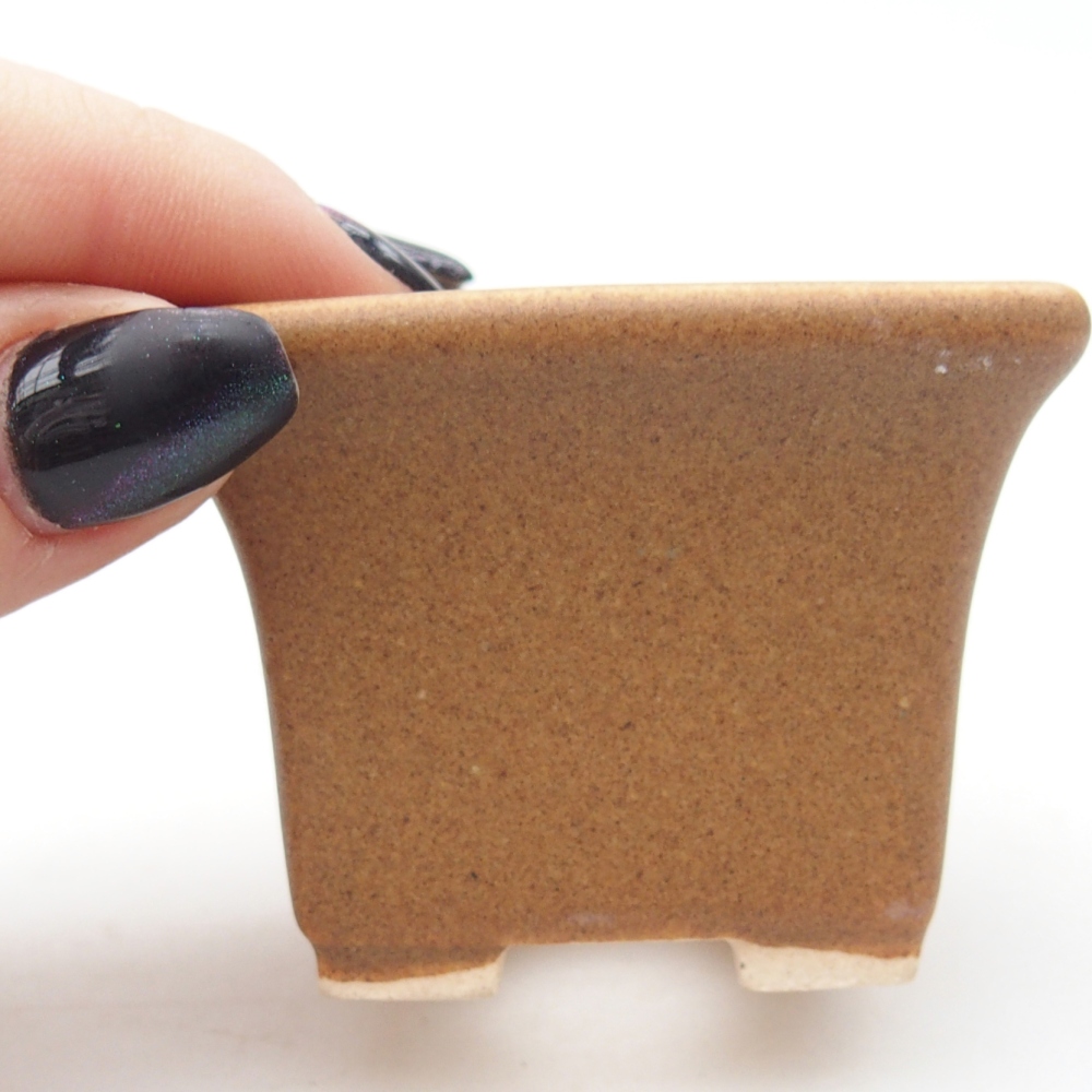 Mini bonsai miska 5,5 x 5,5 x 4 cm, barva hnědá