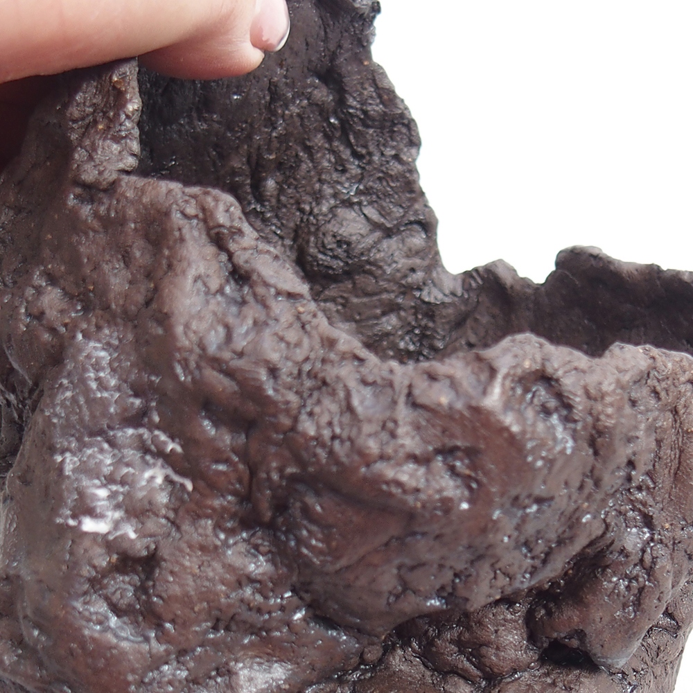 Keramická Skořápka 11 x 10 x 14 cm , barva hnědá