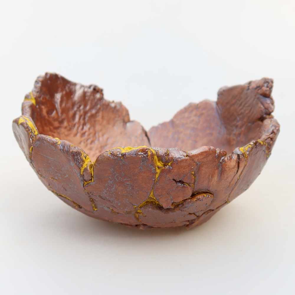 Keramická Skořápka  11 x 10 x 6 cm , barva žlutá