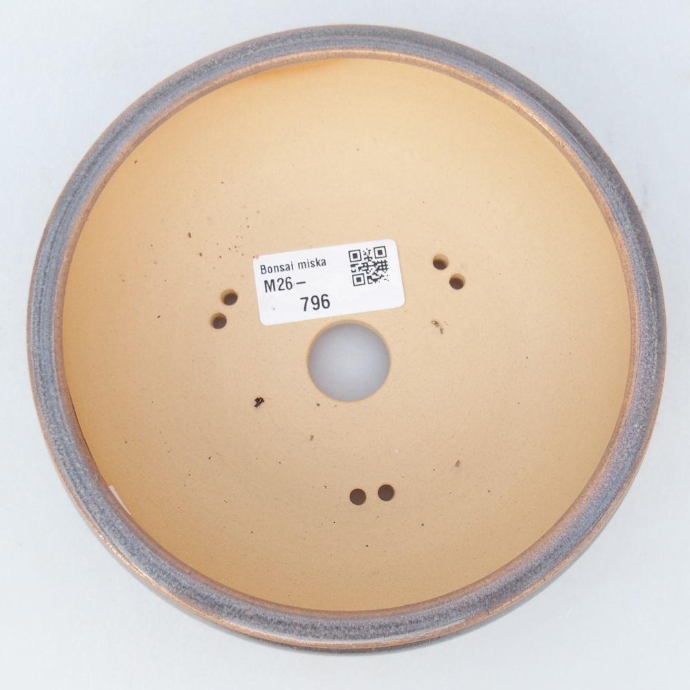 Keramická bonsai miska 15 x 15 x 5,5 cm, barva šedá