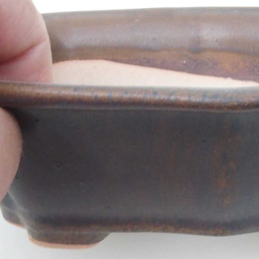 Bonsai miska H51 - 18 x 14 x 5 cm. - hnědá