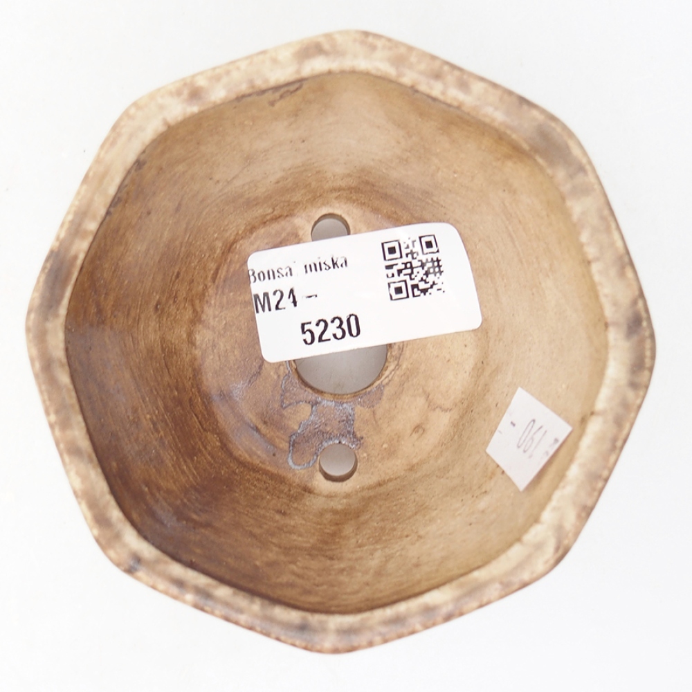 Keramická bonsai miska 8,5 x 8,5 x 6 cm, barva béžová