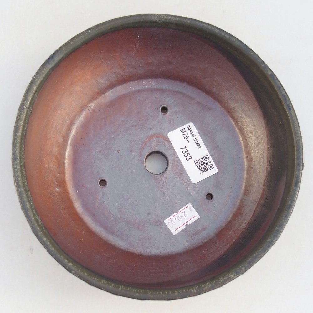 Keramická bonsai miska 18 x 18 x 5,5 cm, barva šedá