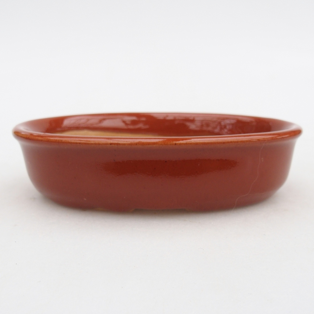 Keramická bonsai miska 12 x 8,5 x 3 cm, barva hnědá