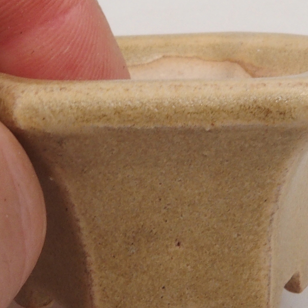 Mini bonsai miska 4,5 x 4,5 x 2,5 cm, barva hnědá