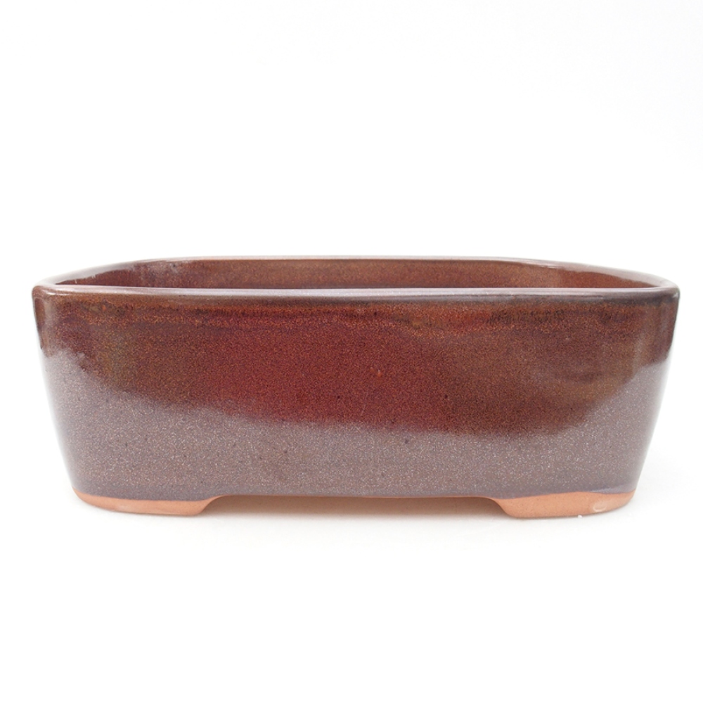 Keramická bonsai miska 23 x 18 x 7,5 cm, barva hnědá
