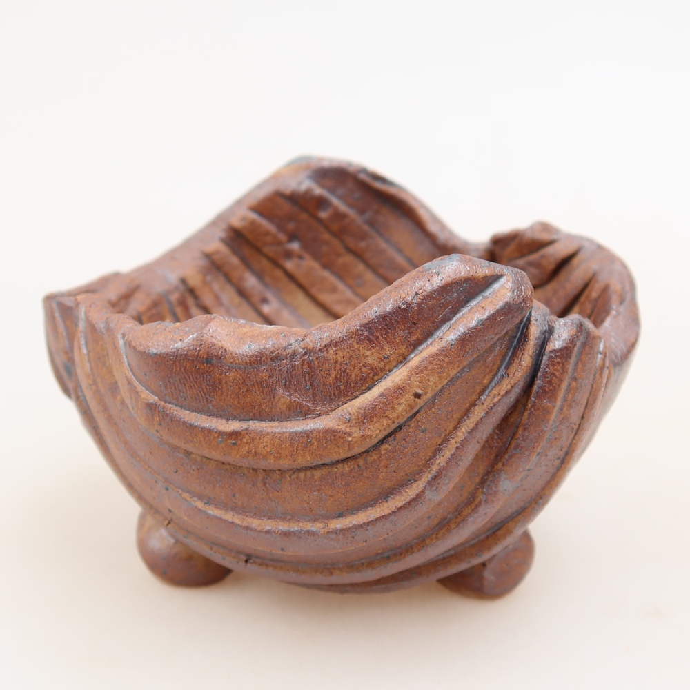 Keramická Skořápka  9 x 8,5 x 6 cm , barva hnědá