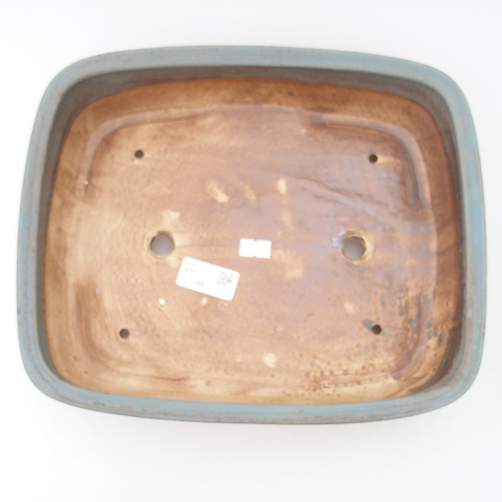 Keramická bonsai miska 29,5 x 24,5 x 7,5 cm, barva modrá