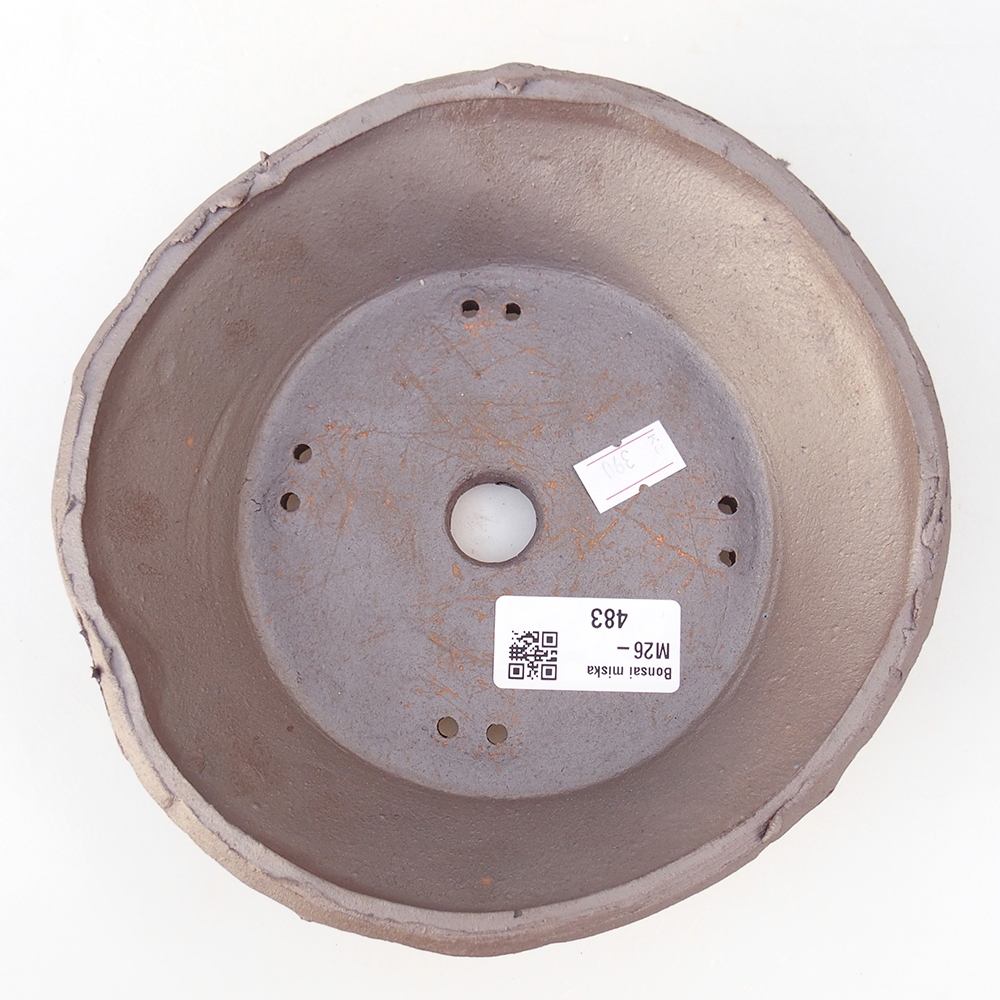 Keramická bonsai miska 17 x 17 x 5,5 cm, barva kovová