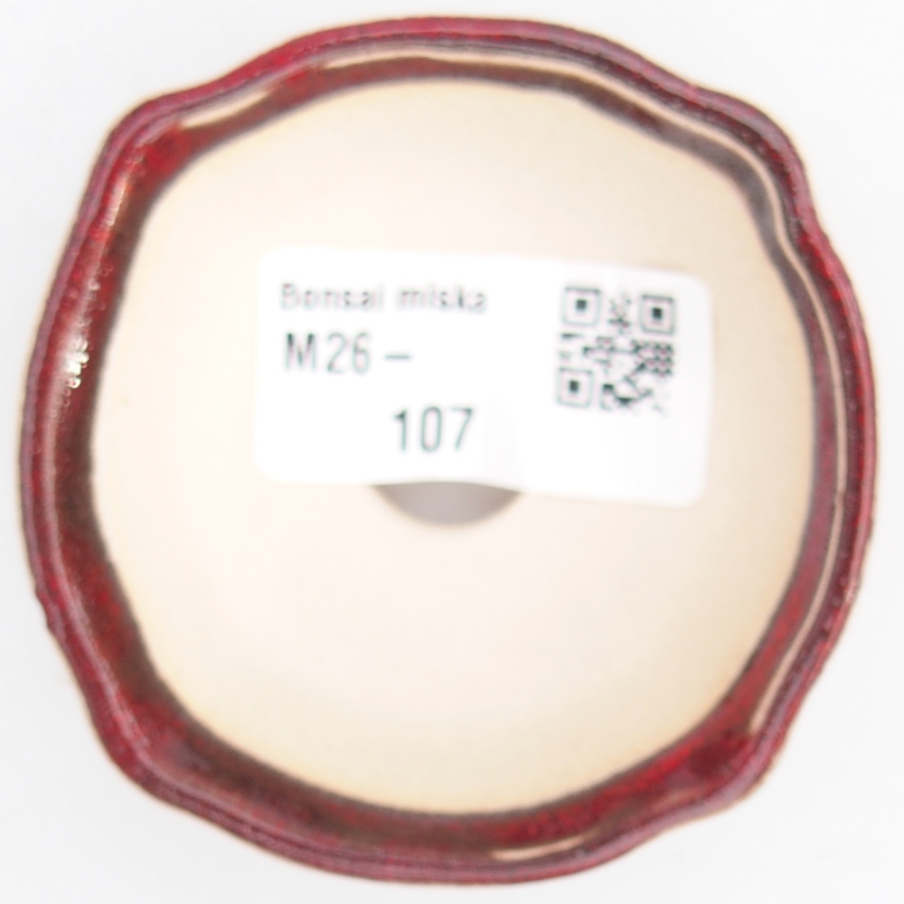 Mini bonsai miska 6,5 x 6,5 x 3 cm, barva červená