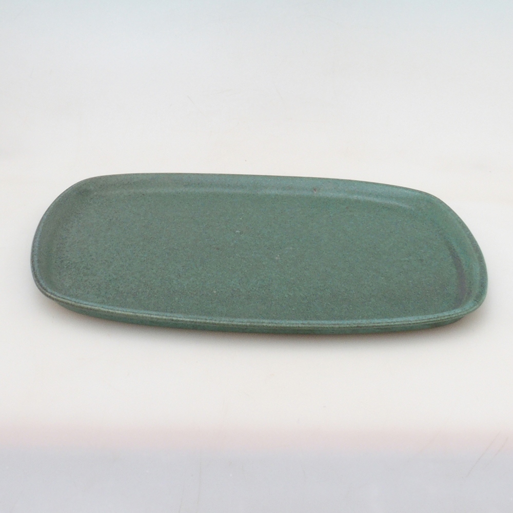 Keramická podmiska H10 - 34 x 23,5 x 1,5 cm - zelená