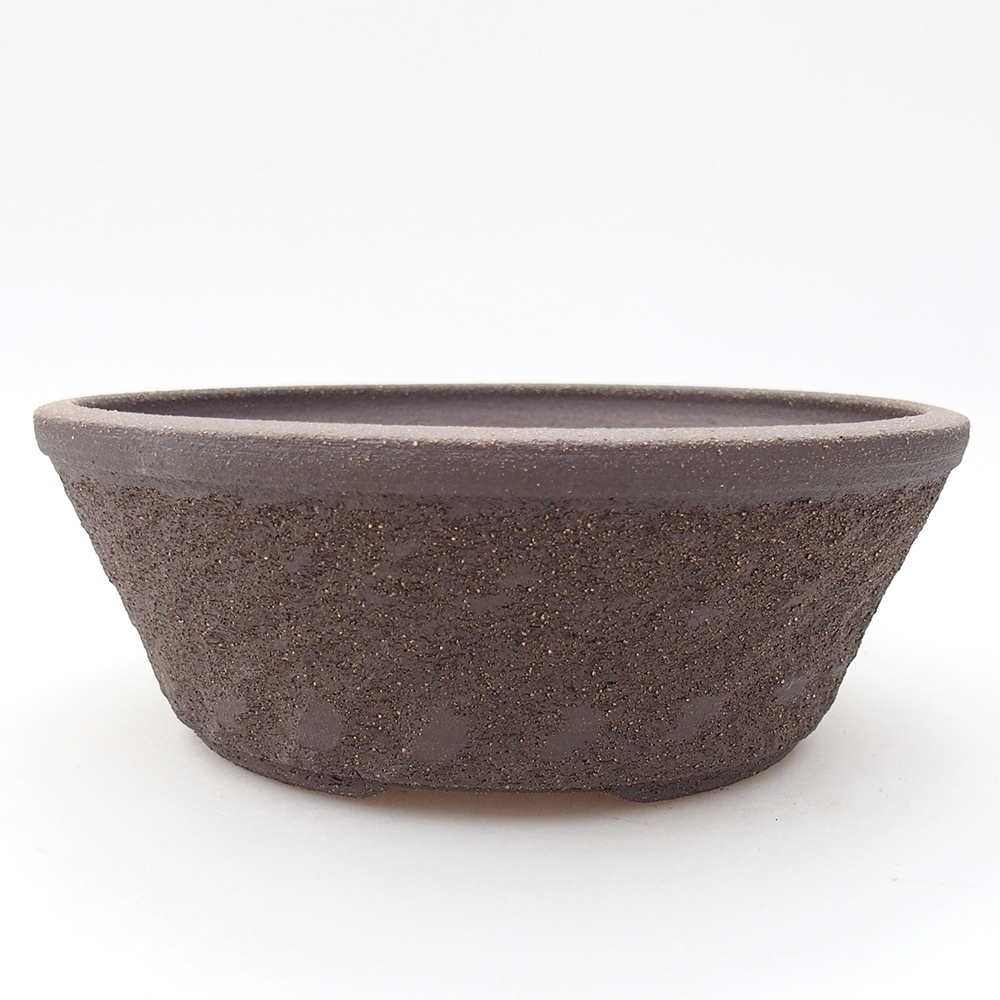 Keramická bonsai miska 18 x 18 x 6,5 cm, barva hnědá