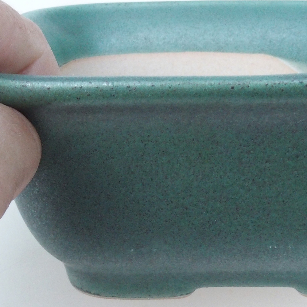 Bonsai miska H37 - 14,5 x 13 x 6,5 cm. - zelená